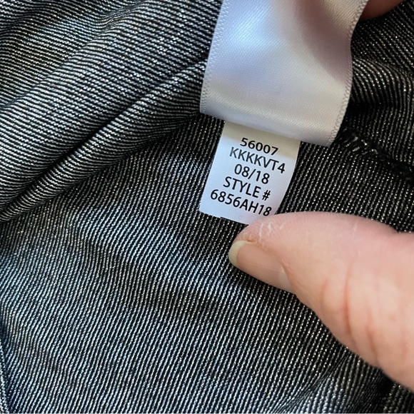 Aeropostale Long Sleeve Sparkle Lettuce-Trim Off-The-Shoulder Top - Picture 11 of 13